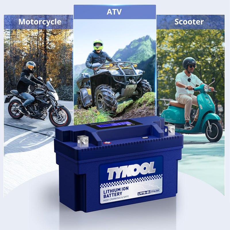 TYKOOL YT7B-BS, 240 CCA, 3X Cranking Amps,5X Life, High Performance Lithium LiFePO4 Motorcycle Battery,12V 4Ah,Fits for ATV,Fits for Ducati 1198cc,BRP (CAN-AM) 450cc ATV,Yamaha 125cc,150cc Scooter - Image 5